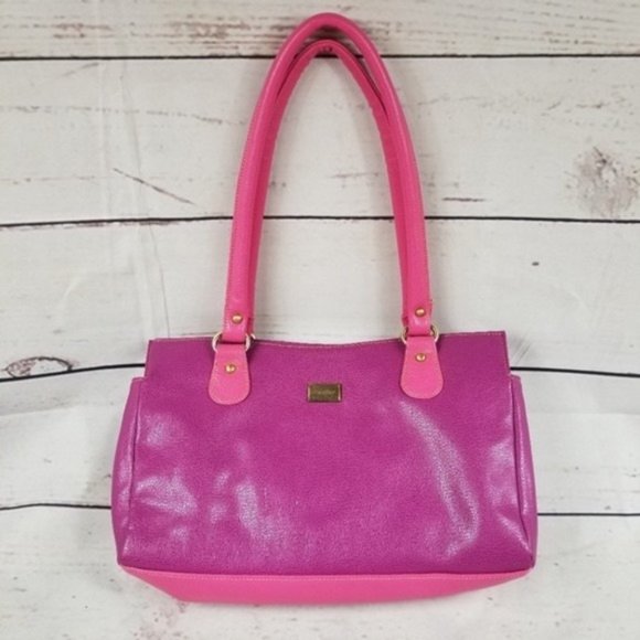 Sentier Handbags - Sentier bold pink purple leather handbag purse
